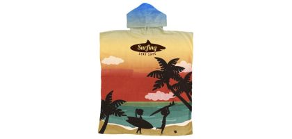 100% Cotton Sublimation Hoody Towel Surf Poncho