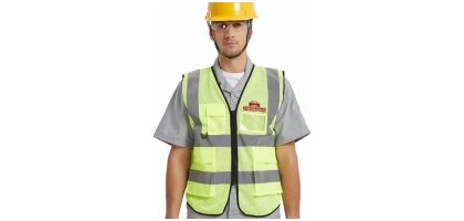 Unisex Adults Hi-Vis Vest With Reflective Tapes and Functional Pockets