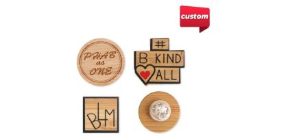 Custom Shaped Bamboo Pin