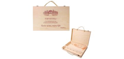 Six Bottles Vintage Wooden Wine Box