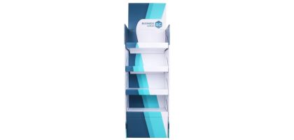 Quick Assembly Premium Cardboard Floor Display with Base