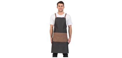 Cafe Series Grey Combo Bib Apron