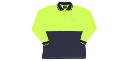 Hi Vis Long Sleeve Polo Shirt