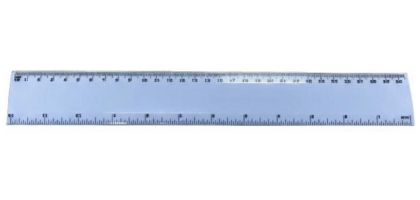 30Cm Plastic Ruler WHITE