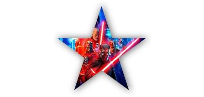 Star Laminated Plastic Lapel Pin
