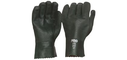 27cm Green Double Dipped PVC Gloves