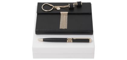 Set Nina Ricci Noir (Classic ballpoint Pen, Note Pad A6 & Key Ring)