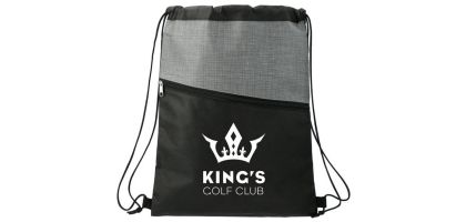 Bullet Cross Weave Zippered Drawstring Bag