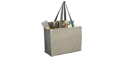 Bullet Recycled Cotton Contrast Side Shopper Tote