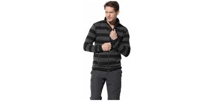 Men's Active Striped Fleece Jacket