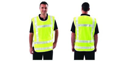 Traffic Controller Vest / White Reflective Tape Size XL - 2XL