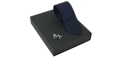 Set Ungaro Blue (cufflinks & Silk Tie)
