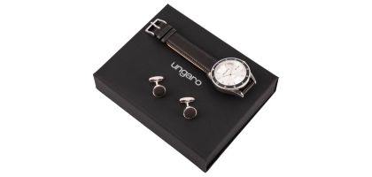 Set Leone Black (watch & Cufflinks)