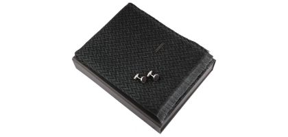 Set Leone Black (cufflinks & Scarve)