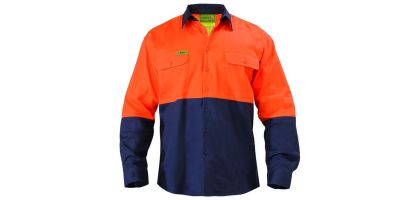 Insect Protection Hi Vis Drill Shirt - 2 Tone Long Sleeve