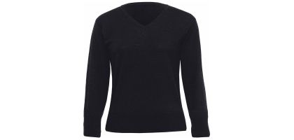 Merino Detailed Vee Pullover - Womens