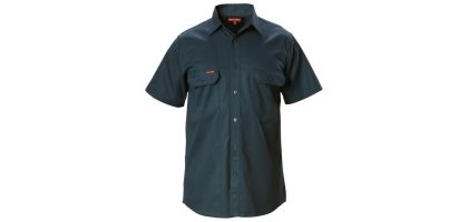 Mens Foundations Cotton Drill Short Sleeve Shirt