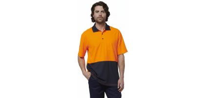 Mens Short Sleeve Hi Vis Polo