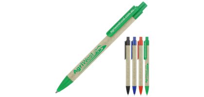 Eco Pen Ballpoint Recycled Paper Sage