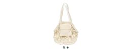 Cotton Mesh Foldaway Tote Bag - Small