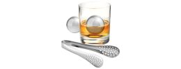 Ice Ball Set With Tongs and Velvet Pouch in Magnetic Gift Box AVANTI 