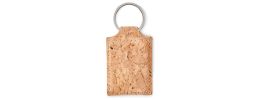 Rectangular cork key ring