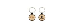 Round Wooden Keyring