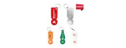 Custom Shape Trolley Coin Keyring