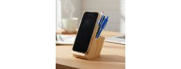 Bamboo Mobile Stand and Pen Holder