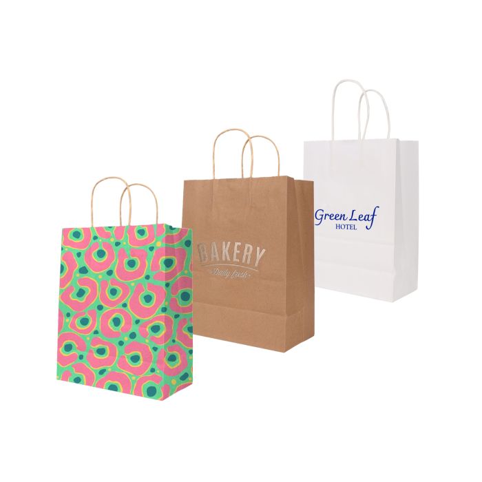 Twisted Handle Kraft Paper Bag(220x270x110mm)