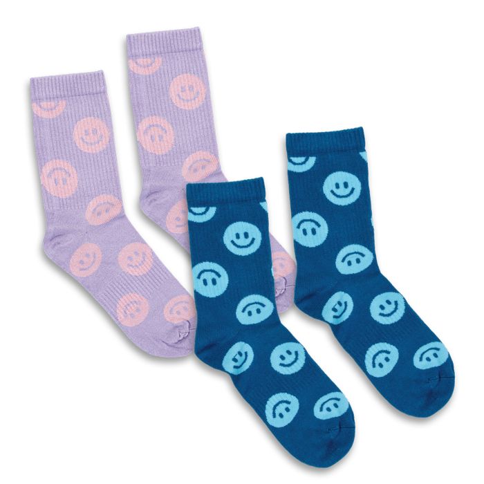 Pixel Knitted Bamboo Crew Socks - Set of 2