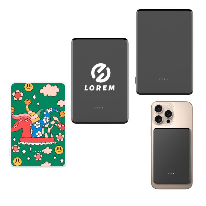 5000mAh Magnetic Wireless Power Bank - 101 x 68mm