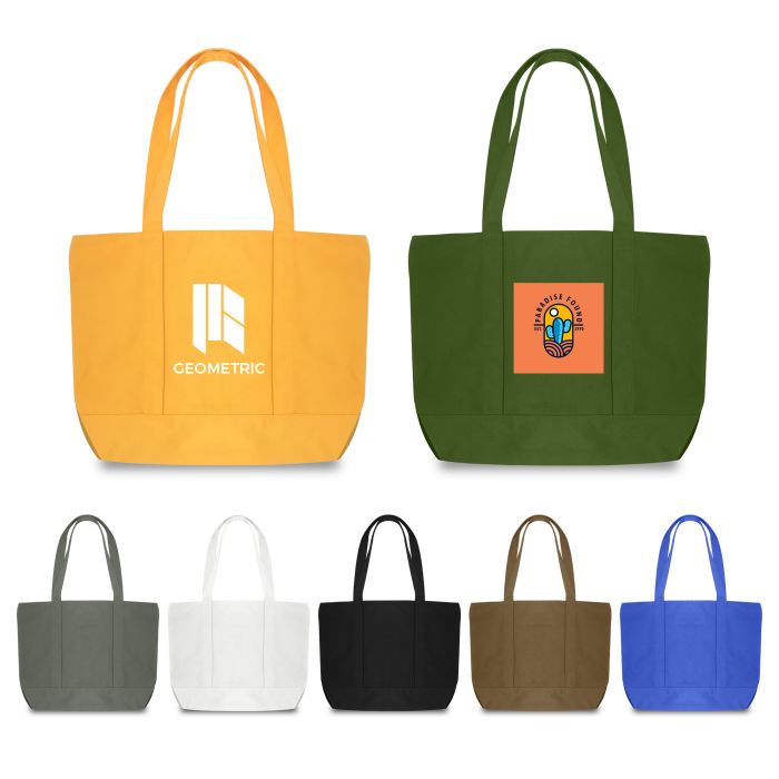 Canvas Zippered Tote Shoulder Bag
