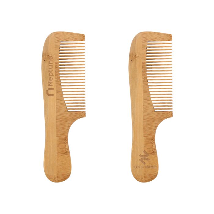 Natural Bamboo Comb With Handle