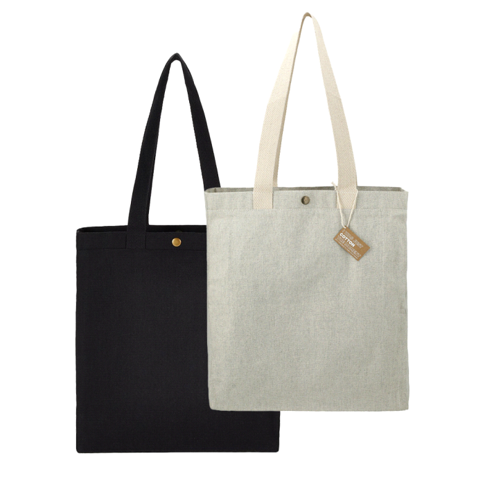 Repose 10oz Recycled Cotton Box Tote w/Snap
