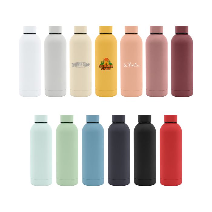 500ML Rubber Coated Double Wall Drink Bottle