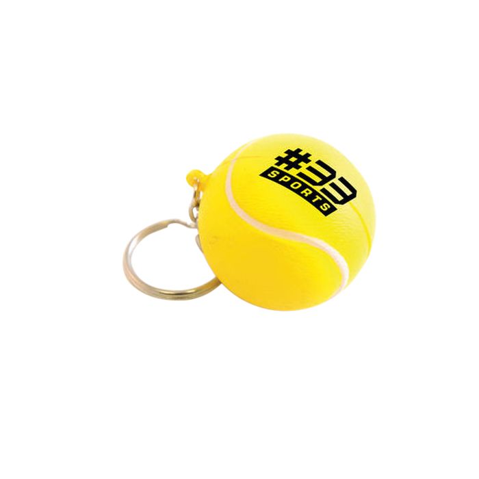 Keyring with Tennis Ball Stress Item
