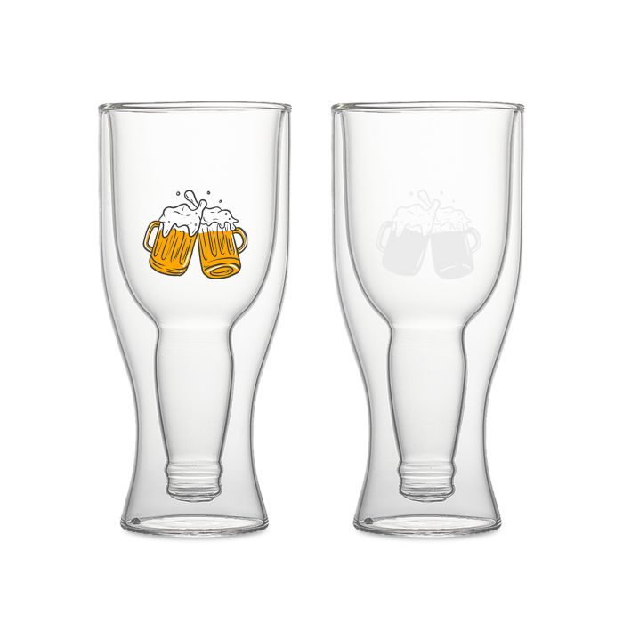 Beer Bottle Double Wall Glass