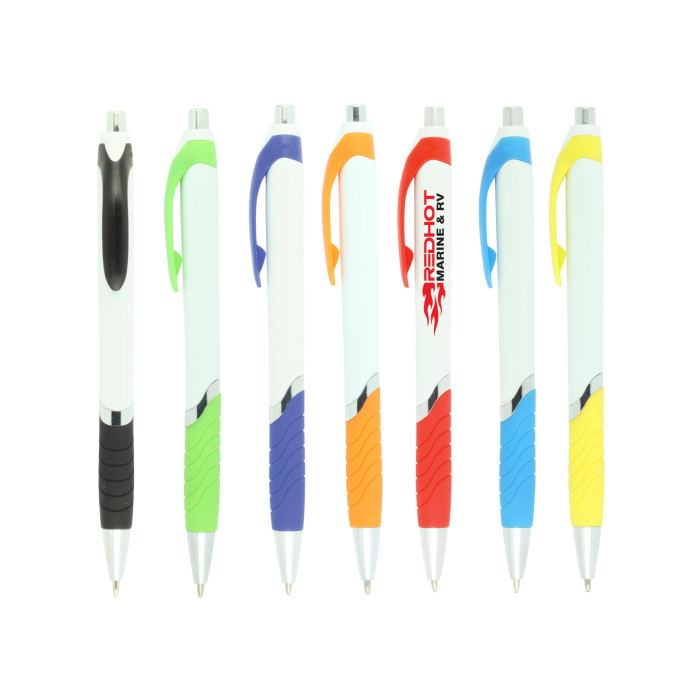 VECTRA Push-Action Ballpoint Pen with Rubber Grip