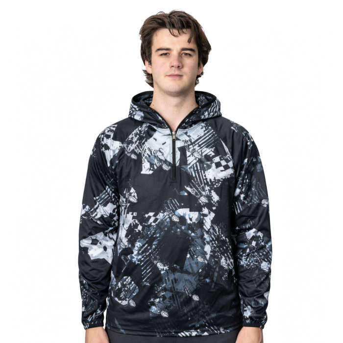 Men's Polyester Sublimated 1/4 Zip Fishing Hoodie