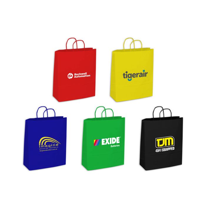 Medium Coloured Kraft Paper Bag