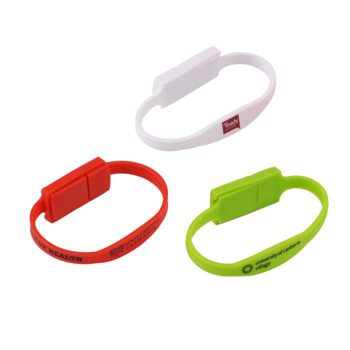 Slim Silicone Wristband Flash Drive