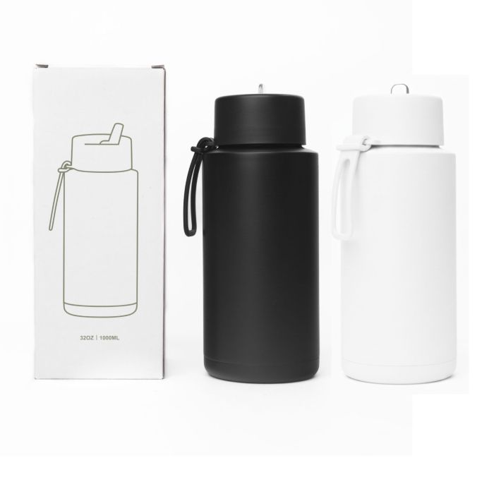 1L Stainless Steel Thermos with Silicone Handle