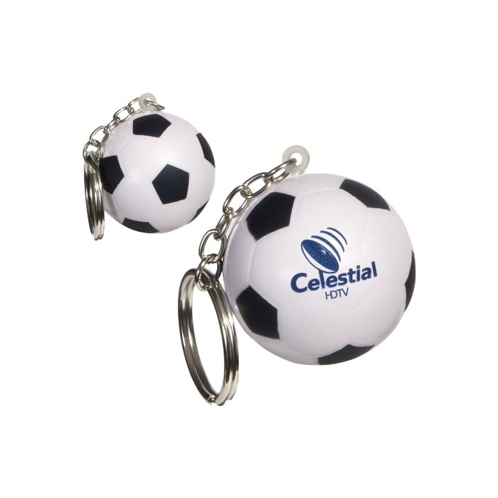 Keyring with Football Stress Relievers