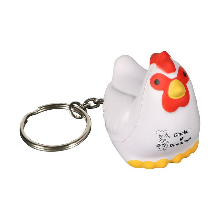 Keyring with Rooster Stress Reliever