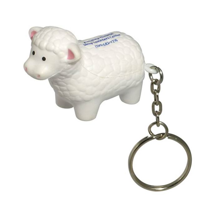 Keyring with Sheep Stress Reliever
