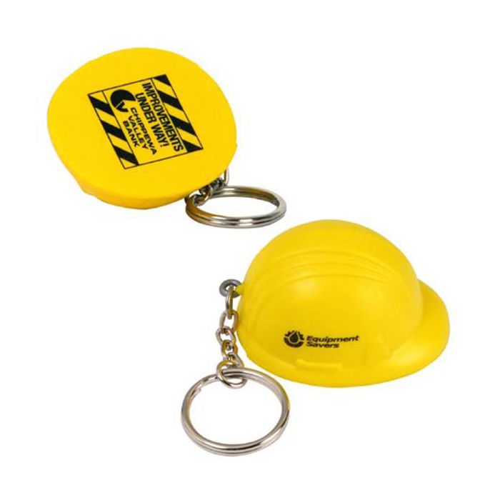 Keyring with Helmet Stress Reliever