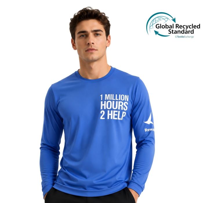 Unisex Adults RPET Milk Silk Sublimated Crew Neck Long Sleeves Shirt
