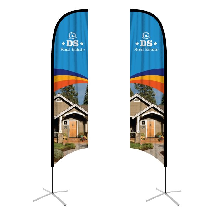 Medium(70.4*300cm) Concave Feather Banners 13ft