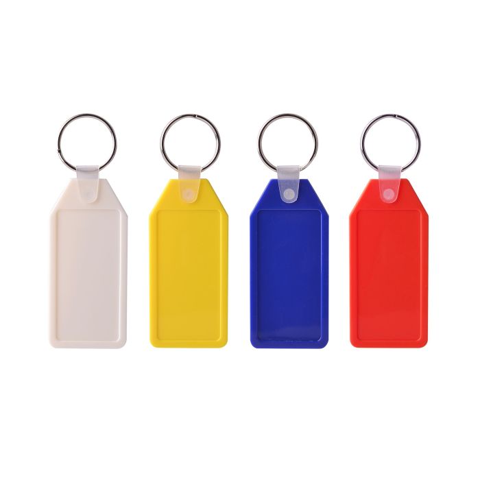 Long Hexagon Hard Plastic Keyring